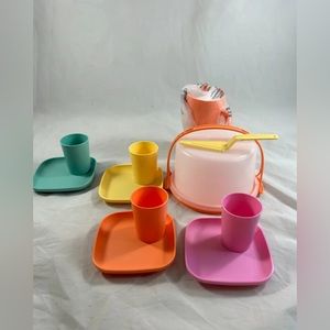 New Tupperware Kids Party Set Mini Play Toy Pitcher Cake Taker